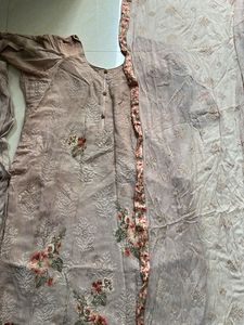 Nude Shade Kurta Pant Dupatta Set