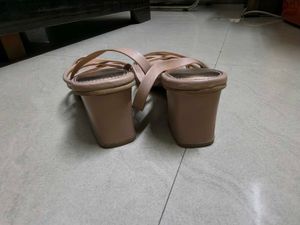 Elegant Nude Pink Heel Sandals
