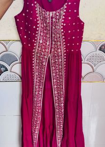 Elegant Red Embroidered Kurta Set