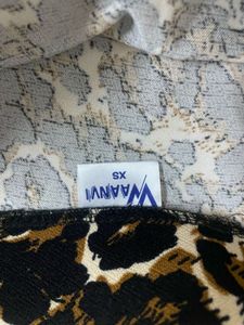 Leopard Print Slit Skirt