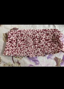 H&amp;M Shirred  Floral Tube Top
