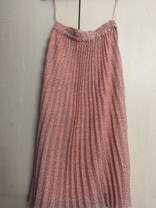 Pink Long Korean Skirt