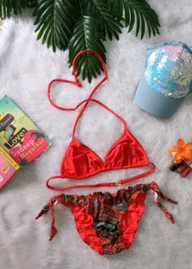 Dazzling Red Very Sexy Bikini Set 👙