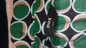 Retro Green Circle Print Blouse