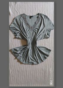 Embellished V-Neck Top