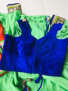 Perrot Green Lhenaga Choli