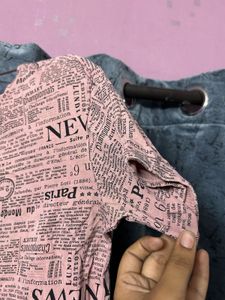 Newspaper Print T-Shirt