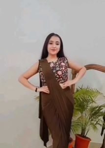 Floral Embroidered Blouse With Saree