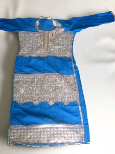 Blue Embroidered Kurta