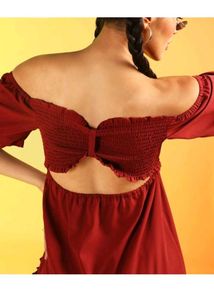 Red Off Shoulder Dress