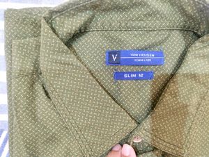 Men Shirt Slim Fit 42 Cm Van Huesen