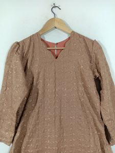 Khaki Colour Daily Wear Kurta (Women&#39;s)