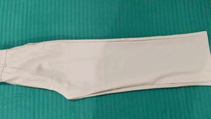 Beige Elastic Waist Pants