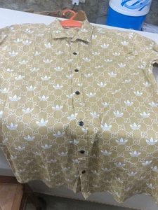 Adidas x Gucci Print Button Down