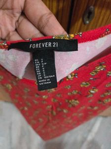 Forever 21 Red Mini Printed Dress