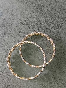 Polki Bangles - Set of 2 Kundan Work