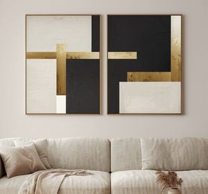 Modern abstract printed paintings on canvas