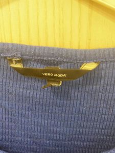 Blue Tie-Front Top