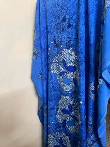 Beautiful Blue Kaftan With Adjustable Waist