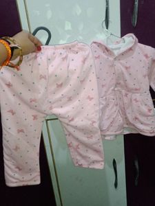 1-2 Yr woonie Baby Girl&#39;s Woolen Frock