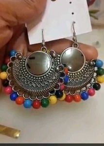Oxidised Multicolour Earings.