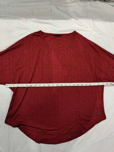 Red Dolman Sleeve Top