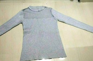 Stylish Gray Knit Top