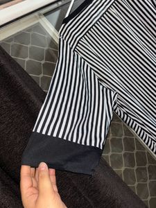 White And Black Shirt