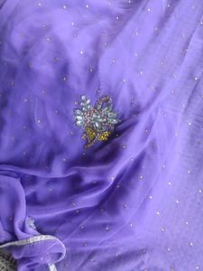 Purple &amp; Gold Saree