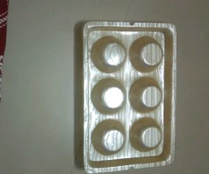 Set of Six Impressioned Decorative Tray