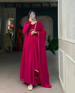 New Gown With Dupatta