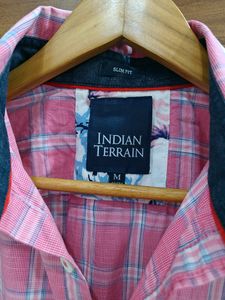 Indian Terrain Pink Half Sleeve Shirt
