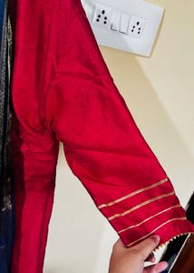 Plus size Maroon Kurta Set &amp; Dupatta - 5XL