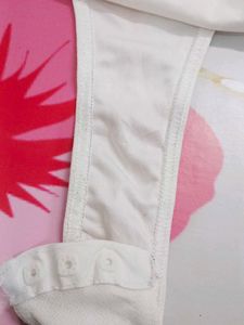 (1300)White Ruffle Bodysuit