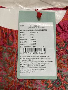 Aarke Ritu kumar Red Floral PrintLong Dress