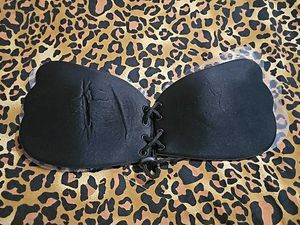 Black Stick On Bra For Women