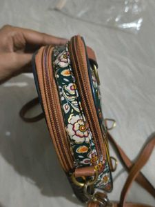 Boho Ethnic Sling Bag with Embroidered Floral Desi