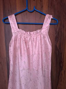 Cute Pink Nighty with Print