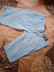 Light Wash Denim Bermuda Shorts