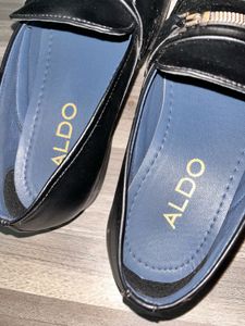 ALDO Black Leather Loafers