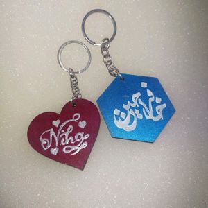 (Double Side Calligraphy) Customizable Keychain