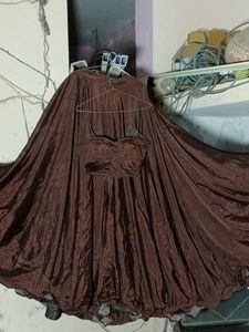 Brown silk  Lehenga Choli Set