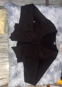 Chic Black Full sleeve Top