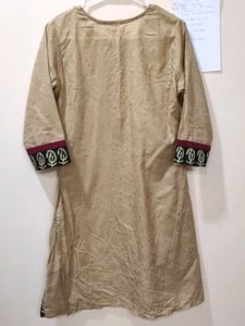 Beige Kurta In Size medium