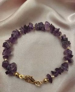 Amethyst Stone Bracelet / Handmade