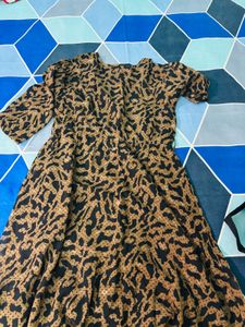 Stylish Animal Print Midi Dress