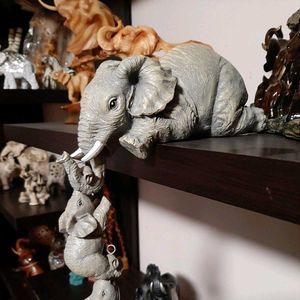3pcs/set Cute Elephant Figurines Crafts Home Decor