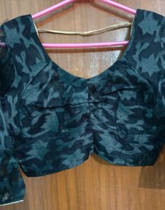 Black Brocade Blouse