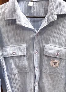 Korean style half shirt cyan colour