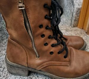 Brown Lace Up Boots